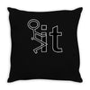 fk it funny college party Throw Pillow