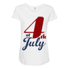 4th of july Maternity Scoop Neck T-shirt