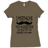 i mustache you a question t shirt Ladies Fitted T-Shirt