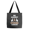 Me Against Uterine Cancer Tote Bags
