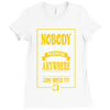 nobody exists on purpose Ladies Fitted T-Shirt