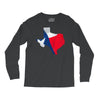 Eroded Texas Map With Flag Long Sleeve Shirts