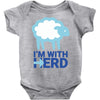 i m with herd Baby Onesie