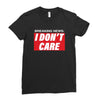 Breaking News i Don't Care Ladies Fitted T-Shirt