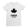 Canada Established 1867 Ladies Fitted T-Shirt