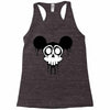 skull mickey cartoon Racerback Tank