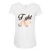 Fight For a Cure Uterine Cancer Awareness Maternity Scoop Neck T-shirt