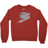 some game involving falling blocks in the style of m.c. escher Crewneck Sweatshirt