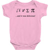 i ate sum pi t shirt s m l xl 2xl 3xl funny nerdy geeky college awesom Baby Onesie