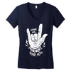 stand for heavy metal Women's V-Neck T-Shirt