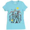 camp fire Ladies Fitted T-Shirt