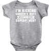 I Am Kicking Cancers Butt Whats Your Superpower? Baby Onesie