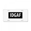 idgaf Dua Lipa License Plate