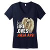 This Girl Loves Her Lhasa Apso Women's V-Neck T-Shirt