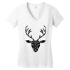 poly deer black Women's V-Neck T-Shirt
