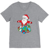 santa with piles of christmas V-Neck Tee