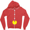 funny 80s pacman 'eating buttons' Zipper Hoodie