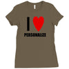 i love personalize Ladies Fitted T-Shirt