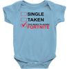 Too Busy Playing Fortnite Baby Bodysuit
