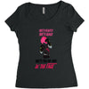 she's beauty she's grage she's punch you in the face Women's Triblend Scoop T-shirt