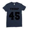 Trump 45 jersey number Ladies Fitted T-Shirt