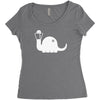 apatosaurus white Women's Triblend Scoop T-shirt