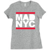 mad nyc new york city run fashion baseball jersey Ladies Fitted T-Shirt