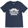 mustaching through snow V-Neck Tee