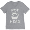 pot head coffee lover V-Neck Tee