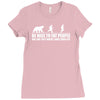 be nice to fat people bear chase funny pub joke Ladies Fitted T-Shirt