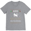 leo christmas ugly sweater V-Neck Tee