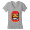 king red Women's V-Neck T-Shirt