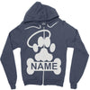 personalized paw halo Zipper Hoodie