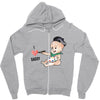 Cute Baby Painter's Dad Love Zipper Hoodie