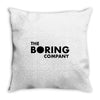 the boring company black logo Throw Pillow