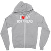 i love my boy friend Zipper Hoodie