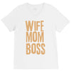 wife mom boss V-Neck Tee