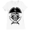 skull with beard Ladies Fitted T-Shirt