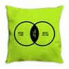music elitism venn diagram musician indie snob rock geek shirt t shirt Throw Pillow