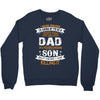 Super Cool Dad Of A Freaking Awesome Son Crewneck Sweatshirt