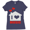 new i love house Ladies Fitted T-Shirt