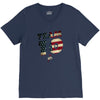 team 10 american flag V-Neck Tee