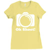 oh shoot camera Ladies Fitted T-Shirt