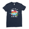 a turtle made it to the water Ladies Fitted T-Shirt