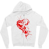 heartless splatter Zipper Hoodie