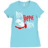 run hippie run Ladies Fitted T-Shirt