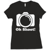oh shoot camera Ladies Fitted T-Shirt