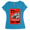 vintage tt race poster, ideal gift or birthday present Women's Triblend Scoop T-shirt