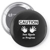 caution! jazz handsfunny jazz dance comic boogie camp trumpet Pin-back button