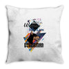 who loves doberman Throw Pillow